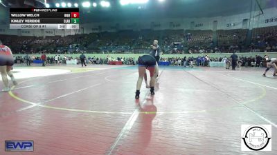 128 lbs Consi Of 8 #1 - Lynly Flud, Hilldale vs Brynn Prater, Westmoore Wresting