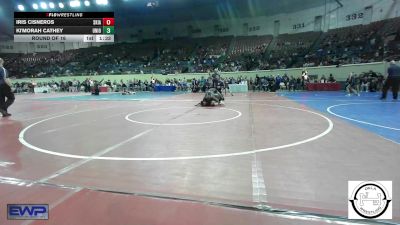 120 lbs Round Of 16 - Iris Cisneros, Skiatook Youth Wrestling vs Ki'Morah Cathey, Union Girls JH