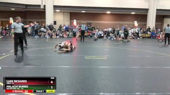 100 lbs Round 2 (6 Team) - Malachi Burris, Roundtree WA vs Luke Richards, Ares
