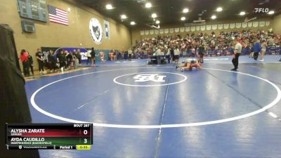 130 lbs Cons. Round 2 - Ayda Caudillo, Independence (Bakersfield) vs Alysha Zarate, Sanger