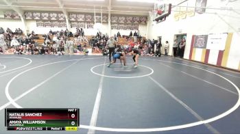 120 lbs Cons. Round 3 - Amaya Williamson, Bloomfield vs Natalis Sanchez, Miyamura