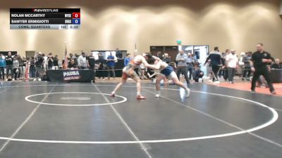 215 lbs Cons. Quarters - Nolan McCarthy, Wyoming Seminary vs Sawyer Ermigiotti, Broad Axe
