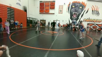 110 lbs 3rd Place Match - Tanner Myers, Thermopolis Middle School vs Vaughn Johnson, Sheridan Junior High School
