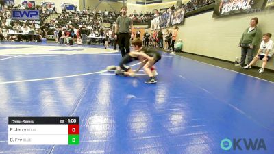 52 lbs Consolation - Emmett Jerry, Rough Riders vs Carston Fry, Blue Devil Wrestling