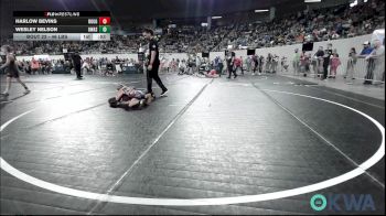 46 lbs Round Of 16 - Harlow Bevins, Rough Riders vs Wesley Nelson, Owasso Takedown Club