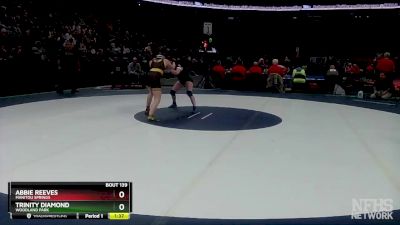 130 lbs Quarterfinal - Abbie Reeves, Manitou Springs vs Trinity Diamond, Woodland Park