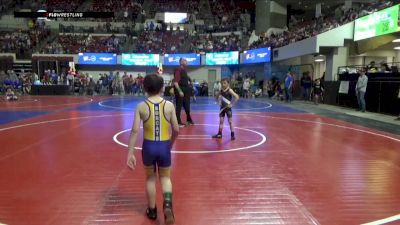 55 lbs Champ. Round 2 - Aiden Estenson, Thermopolis Wrestling Club vs Abel Pebbles, Worland Wrestling Club