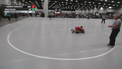 100 lbs Cons. Rd Of 32 - Andrew Rodriguez, Wolf Pack Wrestling TX vs Kruz Keller, Immortal Athletics WC