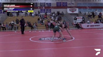 124 lbs 5th Place Match - Kaylee Annis, Southern Oregon University vs Erica Grant, Evergreen State