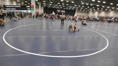 92 lbs 5th Place Match - Kingston Gardas, Mounds View Mustangs Wrestling Club vs Aden Czepa, New Prague Wrestling