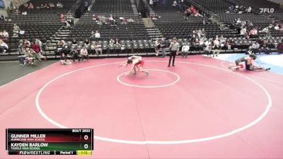 147 lbs Cons. Round 7 - Kayden Barlow, Tooele High School vs Gunner Miller, Hurricane High School