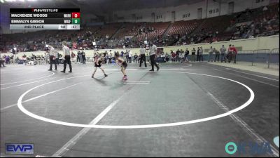 46 lbs 2nd Place - Mackenzie Woods, Warhorse Wrestling Club vs Emmalyn Gibson, Wolfpak Wrestling