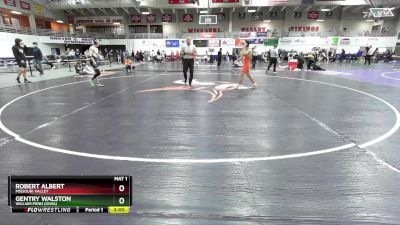 125 lbs Cons. Round 5 - Gentry Walston, William Penn (Iowa) vs Robert Albert, Missouri Valley