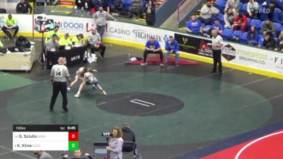 110 lbs Consi Of 8 #2 - Sabatino Sciullo, Grove City vs Kane Kline, Elco