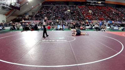 3A 215 lbs Quarterfinal - Logan Trimble, Ririe vs Nolan Darrough, New Plymouth