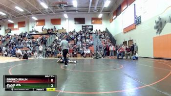 113 lbs Quarterfinal - Jacob Ohl, Ontario vs Bronko Braun, Indian Valley