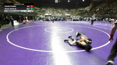 115 lbs Round Of 32 - Felipe Flores, Golden Valley (Bakersfield) vs Isaac Nicolas, Woodlake