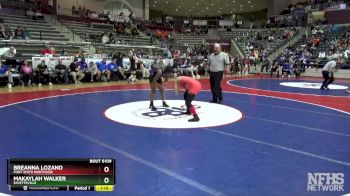 6A 120 lbs Cons. Semi - Makaylah Walker, Fayetteville vs Breanna Lozano, Fort Smith Northside