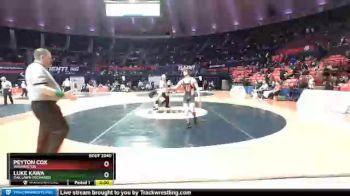 2A 132 lbs Champ. Round 1 - Luke Kawa, Oak Lawn (Richards) vs Peyton Cox, Washington