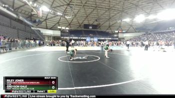 96 lbs Champ. Round 1 - Greyson Gale, Port Angeles Wrestling Club vs Riley Joner, South West Washington Wrestling Club