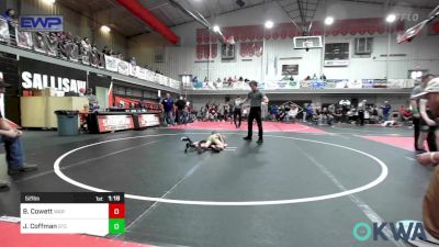 52 lbs Rr Rnd 2 - Brady Cowett, Warner Eagles Youth Wrestling vs Jade Coffman, Sallisaw Takedown Club