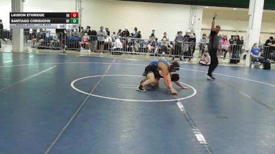 132 lbs Consi Of 64 #1 - Laudon Ethridge, GA vs Santiago Chrisjohn, NY