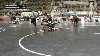 6A 157 lbs Quarterfinal - Santiago Medina, Brookwood Jr-Sr vs Graham Henninger, Homewood Hs