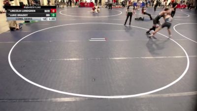 14U - 155 lbs Cons. Semis - Luke Braddy, Blaine Wrestling Association vs Lincoln Lundgren, Mankato Area Youth Wrestling