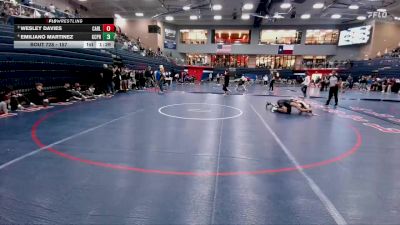 157 lbs Champ. Round 1 - Wesley Davies, Carl Albert vs Emiliano Martinez, Kansas City-Piper HS