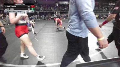 138 lbs Quarterfinal - Maya Kitov, Ridgewood vs Claire Carey, Buxton