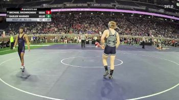 D2-132 lbs Champ. Round 1 - Rasler Warner, Gull Lake HS vs Michael Skowronski, OA Carlson HS