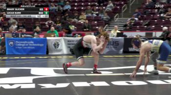 133 lbs Quarterfinal - Brady Slicker, Hickory vs Lucas Barr, McGuffey