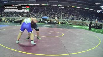 D1-285 lbs Cons. Semi - Camden Neumann, Clarkston HS vs Andre Neumann, White Lake Lakeland