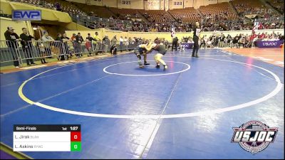 105 lbs Semifinal - Loxton Jirak, Blanchard Wrestling Club vs Lathen Askins, Randall Youth Wrestling Club