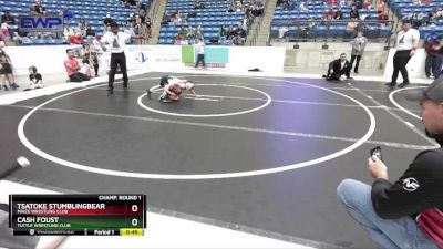 49 lbs Champ. Round 1 - Tsatoke Stumblingbear, Maize Wrestling Club vs Cash Foust, Tuttle Wrestling Club