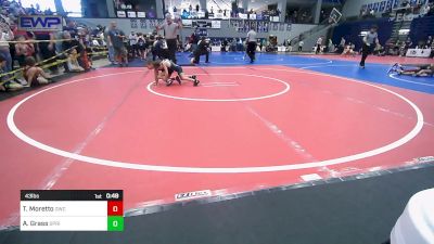 43 lbs Semifinal - Titus Moretto, Gravette Wrestling Club vs Anna Grass, Springdale Youth Wrestling Club