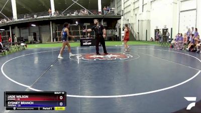 100 lbs Placement Matches (8 Team) - Jade Wilson, Kansas vs Sydney Branch, Virginia