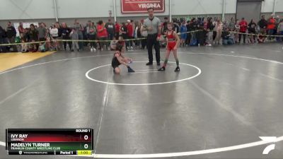 55-57 lbs Round 1 - Ivy Ray, Lebanon vs Madelyn Turner, Franklin County Wrestling Club