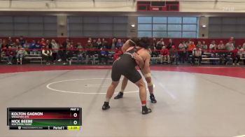 285 lbs Cons. Round 3 - Kolton Gagnon, Wesleyan (CT) vs Nick Beebe, Southern Maine