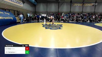 223 lbs Round Of 32 - Dagan Allee, Monache vs Nicholas Sahakian, St. John Bosco