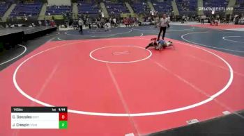 145 lbs Quarterfinal - Christian Gonzales, 806Takedown WC vs Jonathan Crespin, Team Road Runner