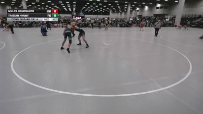 157 lbs Cons. Sub-rd Of 16 - Tristan Hruby, Frontier Wrestling Club vs Myles Handsaker, Iowa