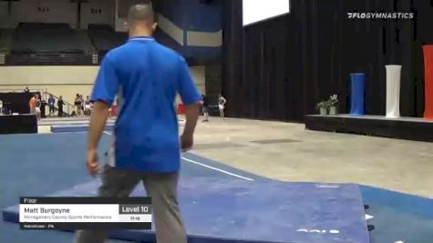 Matt Burgoyne - Floor, Montgomery County Sports Performance Center - 2021 USA Gymnastics Development Program National Championships