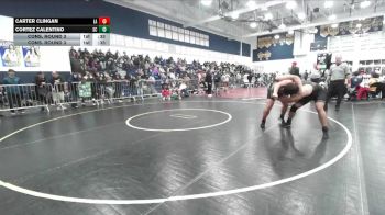 285 lbs Cons. Round 3 - Cortez Calentino, San Clemente vs Carter Clingan, Los Alamitos