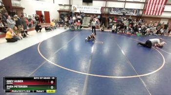 45 lbs Champ. Round 1 - Sven Petersen, JWC vs Grey Huber, Uintah