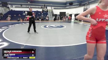 125 lbs Round 1 (4 Team) - Brynlee Sorenesen, Utah 1 vs Allie Treese, Montana