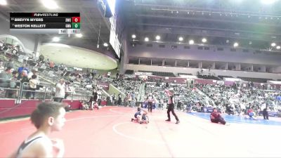 46 lbs Quarterfinal - Weston Kellett, Greenwood Wrestling Academy vs Brevyn Myers, Saints Wrestling Club