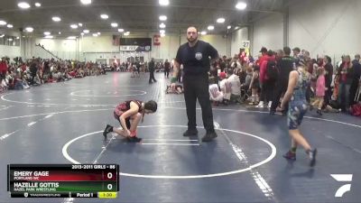 86 lbs Cons. Round 1 - Hazelle Gottis, Hazel Park Wrestling vs Emery Gage, Portland WC