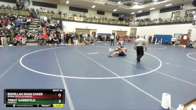 150 lbs Champ. Round 1 - Bismillah Khan Kaker, Spring Valley/Elmwood vs Trent Nabbefeld, Freedom