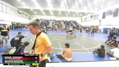 150 lbs Champ. Round 3 - Samuel Yokoyama, Los Alamitos High School vs Brandon Buzzard, Friendly Hills Wrestling Club